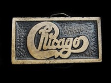 MJ25166 VINTAGE 1970s CHICAGO BAND MUSIC BELT BUCKLE