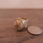 Vtg. Fossil Sand Dollar Ring Hammered wide band Sterling Silver Size 8.5 , 22.5g