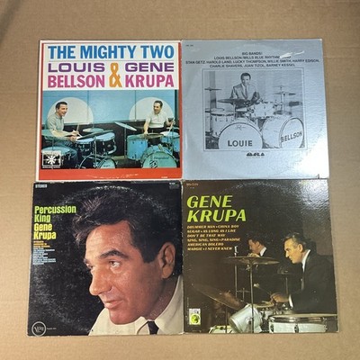 Gene Krupa lot of 4 Lp Record Vinyl drums big band swing 40s 50s