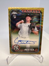 Clayton Beeter 2024 Topps Chrome Update Gold Wave Refractor RC Auto /50 #RA-CBE
