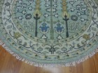 Turkish Oushak Rug, Multicolored Handmade Bohemian Round Rug 5x5.2 Ft — photo 10