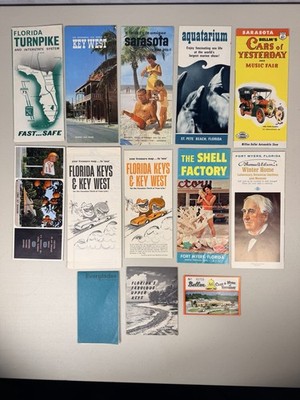 VTG FLORIDA EPHEMERA KEY WEST UPPER KEYS FT MEYERS ST PETE SARASOTA EVERGLADES
