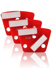 Concrete Floor Grinder Grinding Disc Pad, 3Pcs Trapezoid 3pcs 30 Grit 