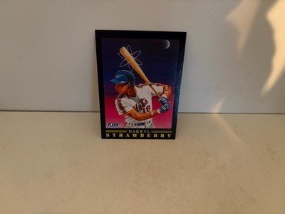DARRYL STRAWBERRY 1991 Fleer Insert PRO-VISION card #12 NEW YORK METS Icon NM