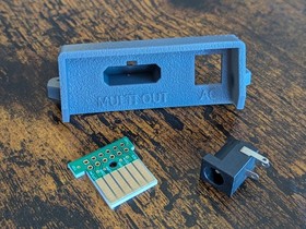 Multi-out panel with connectors for Nintendo NES-101 Top Loader gaming console