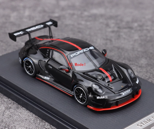TG SR 1:64 Black 911 GT3 R Racing Sports Model Diecast Metal Car New - Picture 2 of 11
