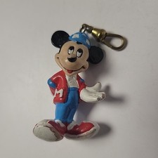 Mickey Mouse Charm Zipper Pull Keychain Backpack Clip Disney Red Whit Blue