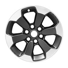 Reconditioned 18x8 Polished Flange and Painted Black Wheel fits 560-02671