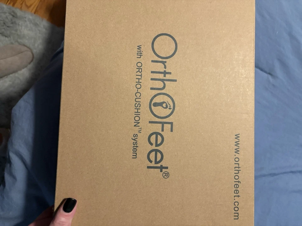 Zapatillas de cuña ajustables Orthofeet Clara para mujer, grises talla 9,5 Foto 2 de 4