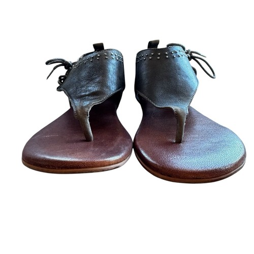 Roan by Bed Stu Xandria Dark Brown Leather Thong Sandals Womes Size 9.5 - Picture 8 of 14