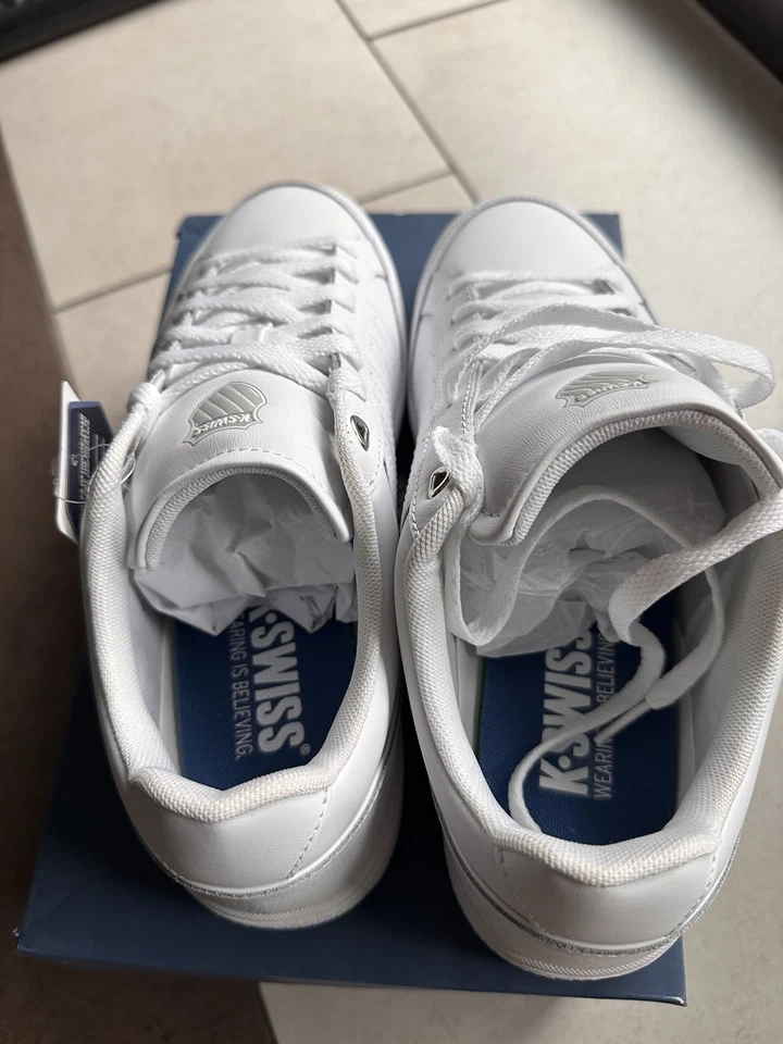 K-Swiss Court Block Herren Sneaker Sportschuh 07411-101-M Weiß, Schuhgröße:42 E - Bild 2 von 4