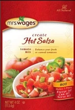Mrs Wages Hot Salsa Mix, 4 oz (single pack)