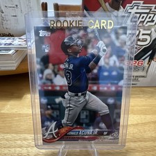 Topps 2018 Update Series Ronald Acuña Jr. Rookie #US250 Atlanta Braves Blue Jer…