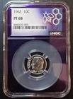 1963 Roosevelt Dime 10c NGC PF68  Proof US Coin 90% Silver Trader Bee Core