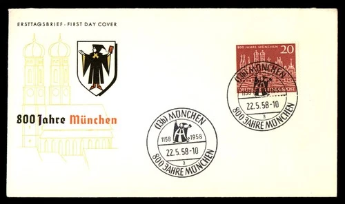Mayfairstamps Germany FDC 1958 Buildings 800 Years Munchen First Day Cover aaw_4