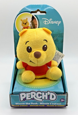 Disney Perch'd Winnie the Pooh 4in Plush Shoulder Pal / Magnet - NEW