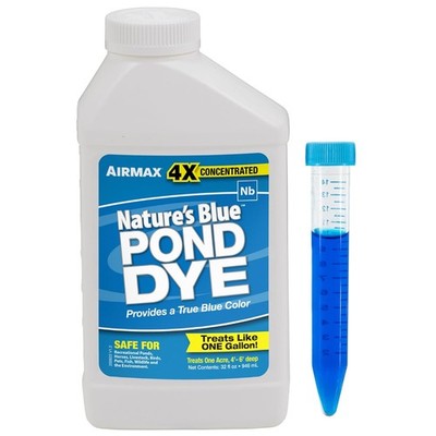 Blue Pond Dye 4X Concentrate Natural Outdoor Pond Lake Water Colorant Dye