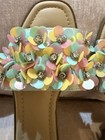 Slides Sandals W/ Rhinestone Jeweled Flowers  Sz 7  Brand New — photo 2