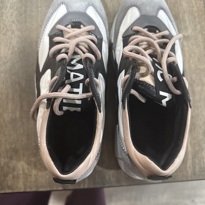 Vic Matié Women s Designer Platform Sneakers Pink Gray White Leather in Italy