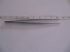 Serrated Tip Forceps/ Tweezers German Stainless 9" Straight Nice  bin 24 