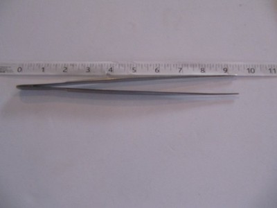 Serrated Tip  Forceps/ Tweezers German Stainless 9''  Straight  Nice! {bin 24}