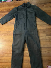 Vintage Sears Army Green Work N Leisure Insulated Work Coveralls T93-20 L