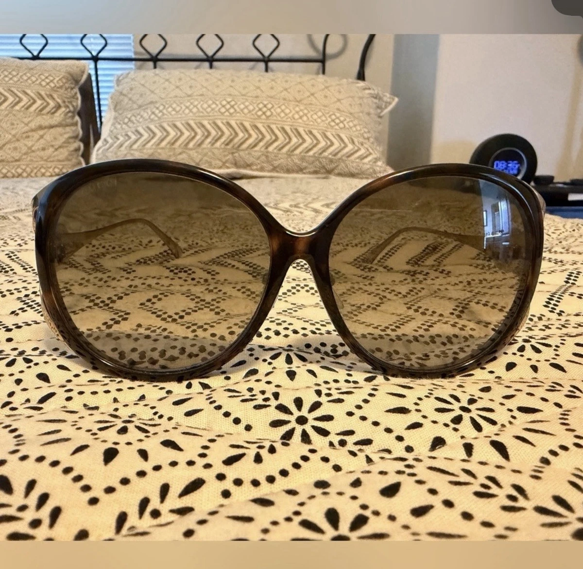 Gucci Oversized Brown Sunglasses for Women for sale | eBay display picture 2