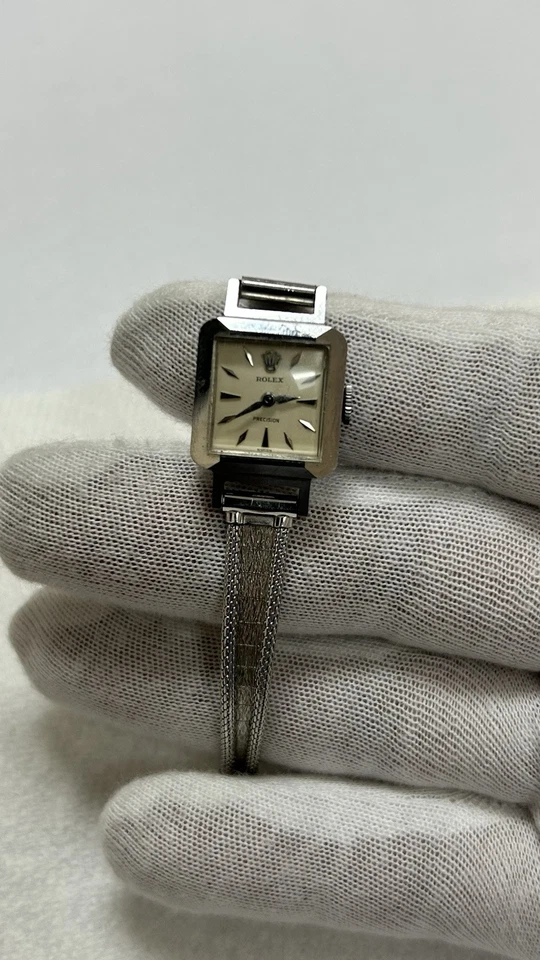 Reloj Rolex Precisión Cuerda Manual Caja Cuadrada 9158 Foto 3 de 4