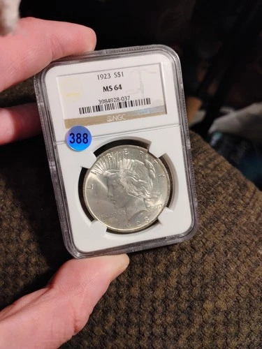 1923"P" Peace Silver Dollar $1 NGC MS63 #015 BU Uncirculated