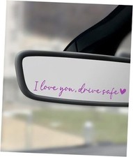 4PCS Car Stickers,I Love You Drive Safe Automotive Decals,Car Purple