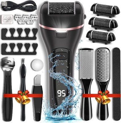 Wea&Hea Electric Callus Remover for Feet with 3 Roller Heads 2 Speed Rechargeabl