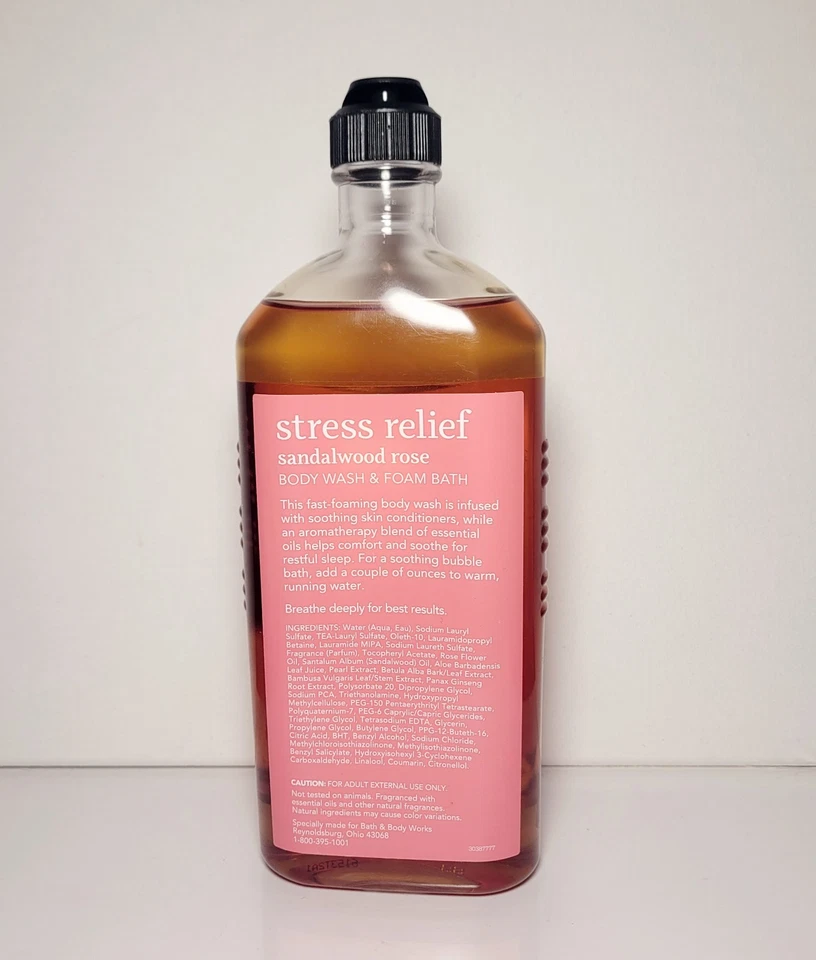 Bath & Body Works Stress Relief Sandalwood Rose Foam Bath & Body Wash 10oz - Image 3 of 4
