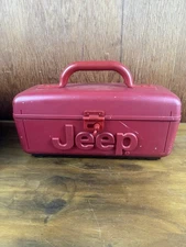 Vintage JEEP Boombox Model -TeleMania   CD/TAPE/AM-FM .. RARE RED Tool Box Style