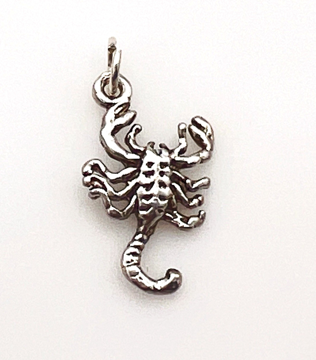 Tiny Solid 925 Sterling Silver Astrological Scorp… - image 1