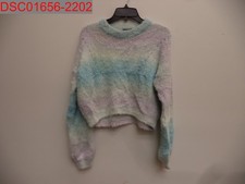 Wild Fable Women's Blue Spacedye Crewneck Pullover Sweater, Size M 829576132270