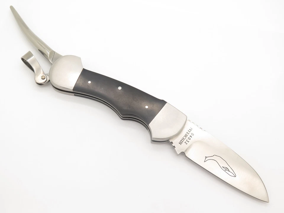 Vintage Myerchin Marlin Spike Black Seki Japan Sailor Rigging Folding Knife - Image 4 of 4