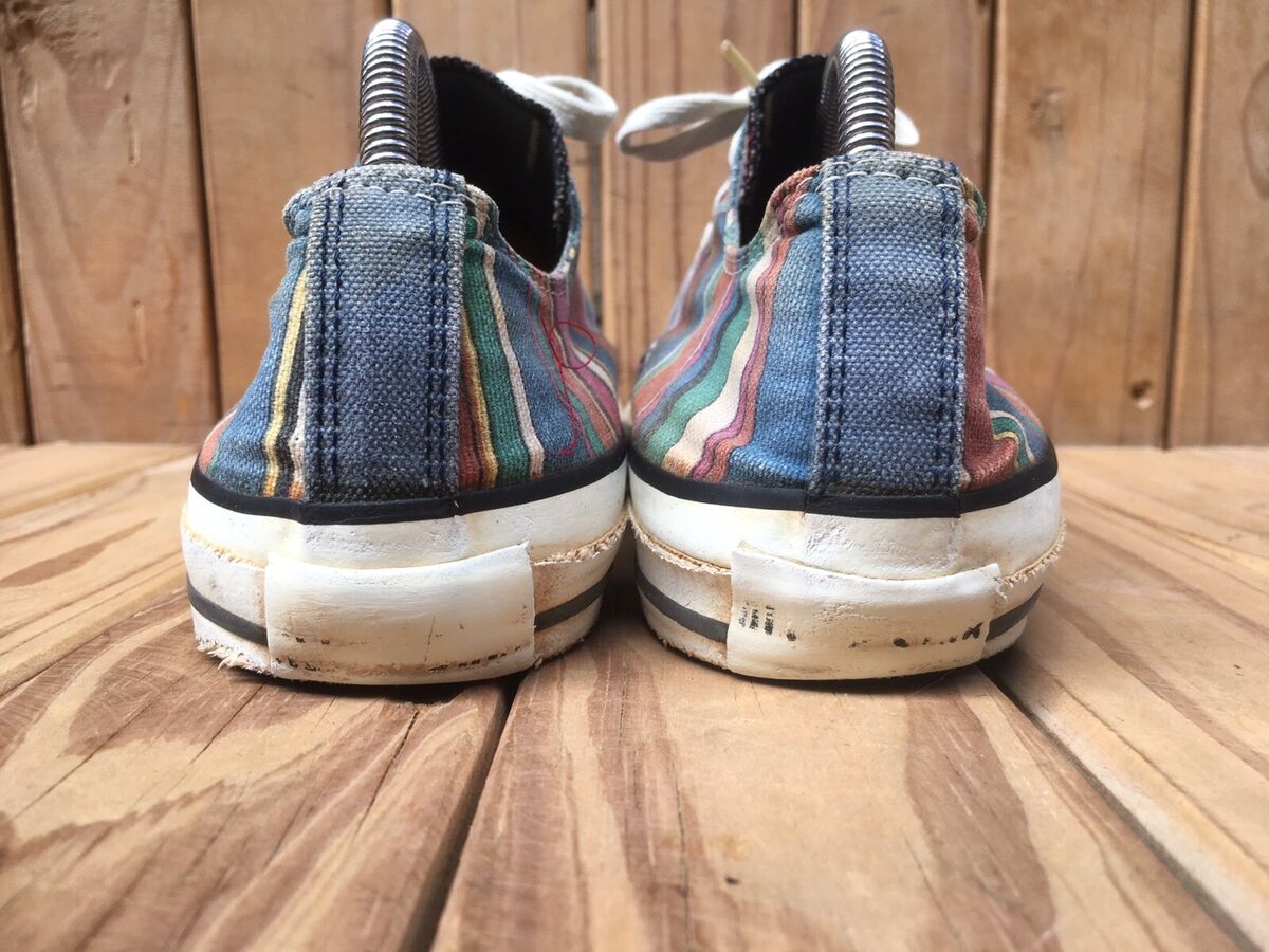 Vintage Chuck Taylor Converse Multicolored striped Made In Vintage Chuck Taylor Converse Multicolored striped Made In