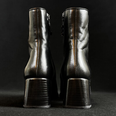 Salvatore Ferragamo Leather Zip Ankle Boots Size 8.5 AA | eBay display picture 1