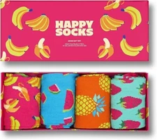 Happy Socks Fruit Design Gift Box, Banana/Watermelon/Pineapple, Men 8-12.5