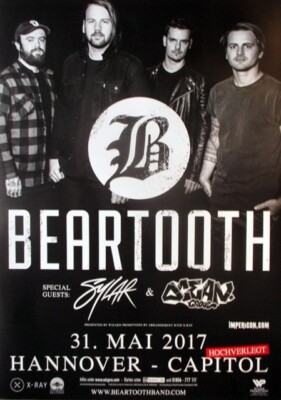 BEARTOOTH - 2017 - Live In Concert - Aggressive Tour - Poster - Hannover