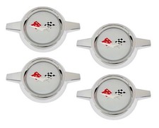 1959 1960 Chevy Impala Spinner Hub Cap Emblem Assembly Original Silver Set Of 4 1959 1960 Chevy Impala Spinner Hub Cap Emblem Assembly Original Silver Set Of 4