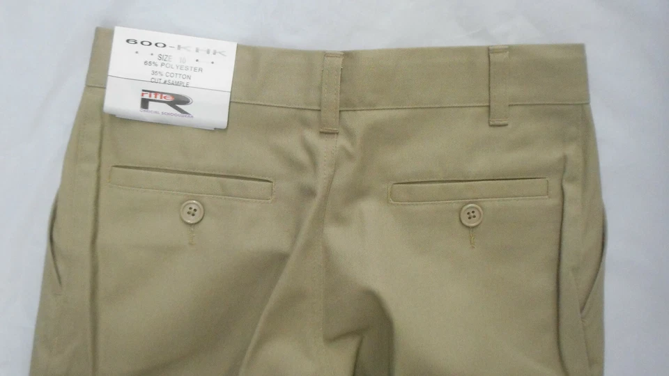 Pantalones Uniforme Cintura Ajustable Caqui Rifle Niñas Hechos en EE. UU. Talla 10 Regular Foto 3 de 4