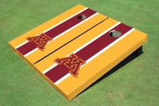 University of Minnesota Maroon and Gold Matching Long Stripe Cornhole Boards