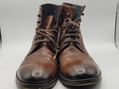 TO BOOT NY Size 13 Brown Brown Leather Lace Up Boots To Boot New York Adam Derrick brown leather lace up boots  main image 3