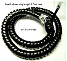 Black 12Ft Handset Cord BizFon Phone BizTouch BT2 BT3 BT5 Receiver Curly Coil