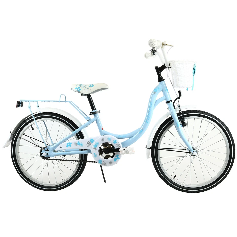 FLOWERS 20" Kinderfahrrad Mädchenfahrrad Fahrrad für Mädchen Kinderrad BLAU