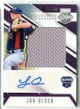 2017 Elite Extra Edition Jon Olsen Silhouette JERSEY RELIC AUTO RC 20/49 USA