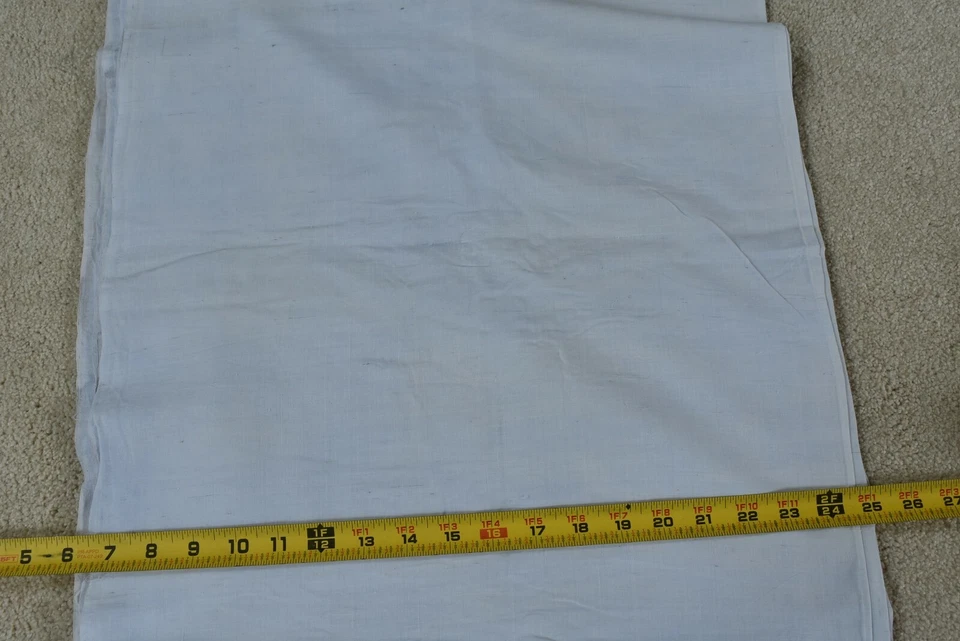 By 1/2 Yd, 36" Wide, Vintage 1940's-60's, Very-Lt-Blue on Lt-Weight-Linen, M6764 - Image 3 of 4