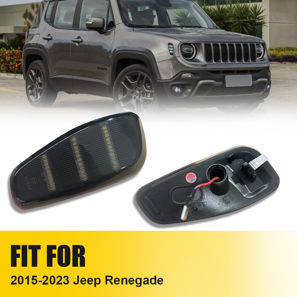 Luces LED blancas ahumadas marcadoras delanteras 2 piezas para Jeep Renegade 2015-2023