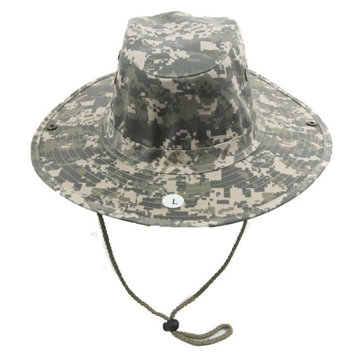 Bucket Cap Fishing Hiking Army Military Neck Cover Sun Flap Hunting Safari Hat - Picture 34 of 35